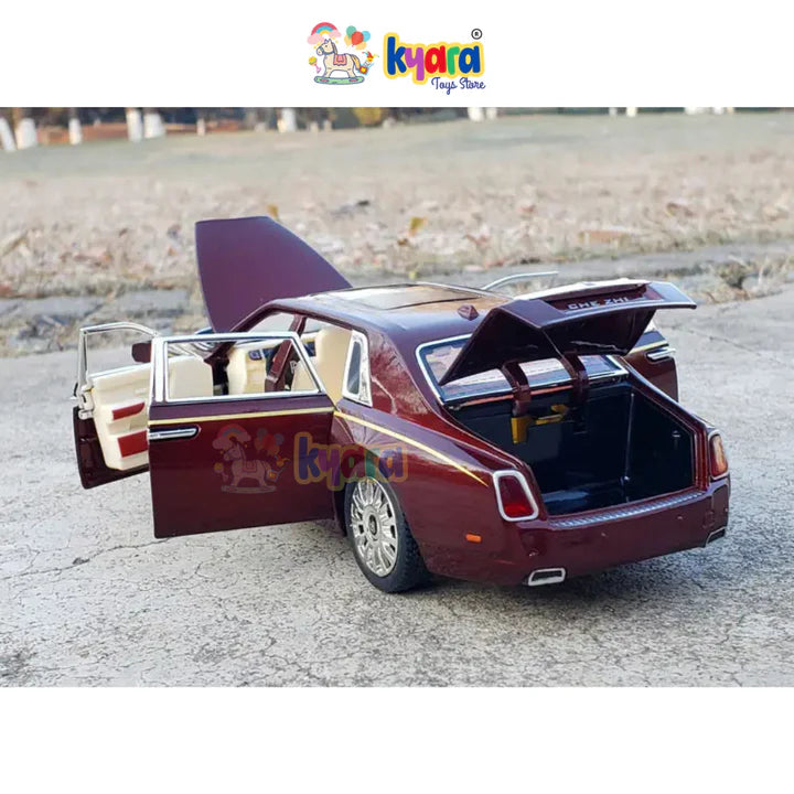 Rolls Royce Phantom Maroon - Diecast Metal Car - Scale 1:24