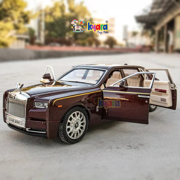 Rolls Royce Phantom Maroon - Diecast Metal Car - Scale 1:24