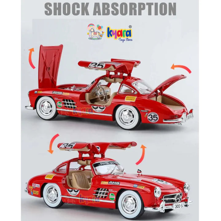 Mercedes Benz 300sl Vintage - Diecast Metal Car - Scale 1:24