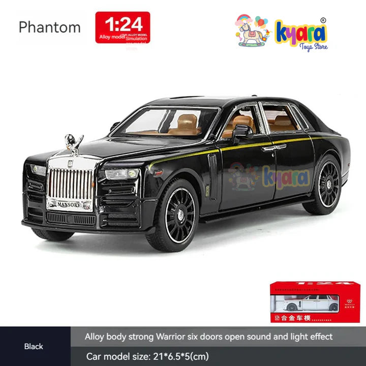 Rolls Royce Phantom White Scale - Diecast Metal Car - Scale 1:24