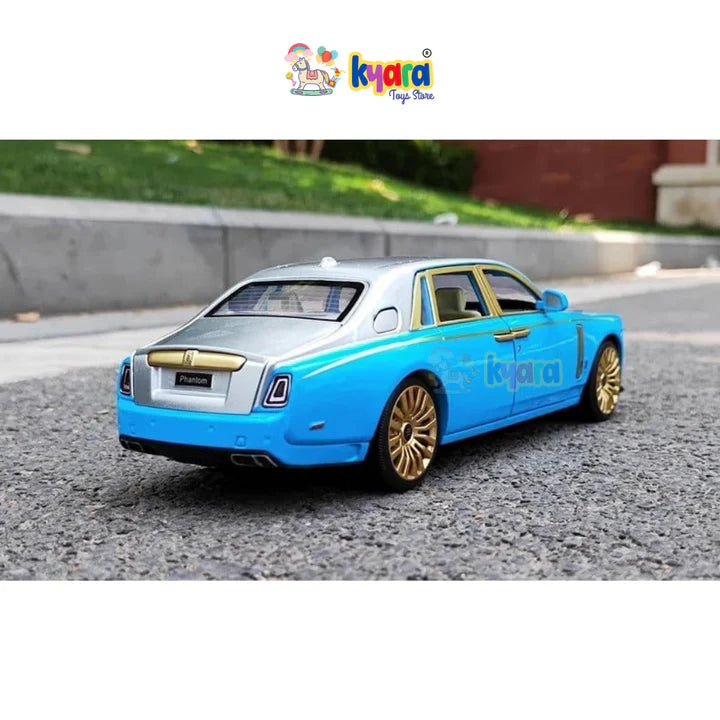 Rolls Royce Phantom Blue Scale - Diecast Metal Car - Scale 1:24