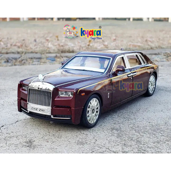 Rolls Royce Phantom Maroon - Diecast Metal Car - Scale 1:24