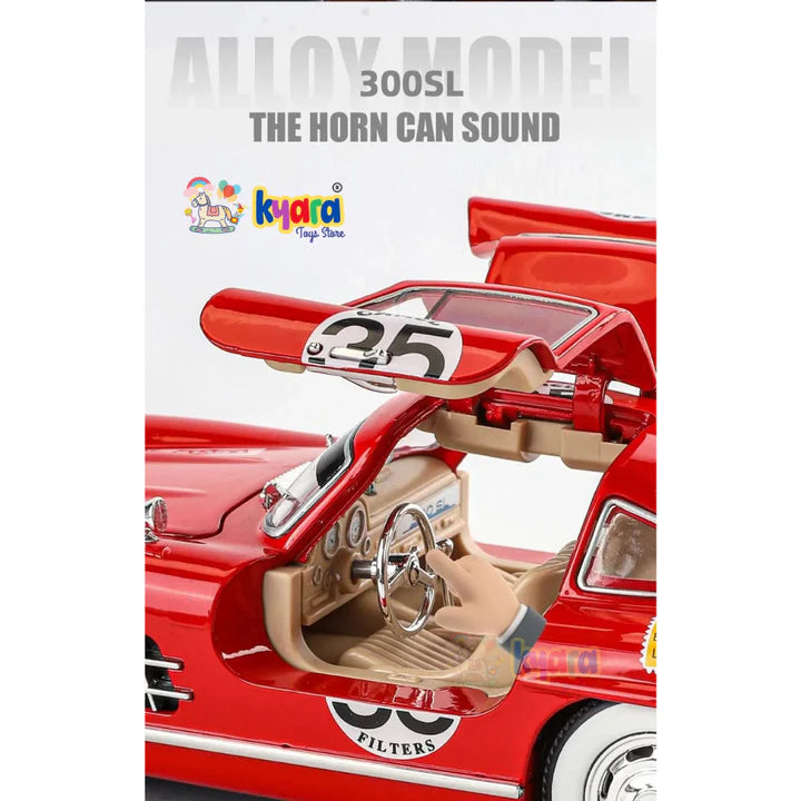 Mercedes Benz 300sl Vintage - Diecast Metal Car - Scale 1:24