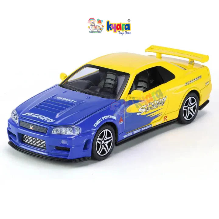 Nissan GTR R34 - Diecast Metal Car - Scale 1:32