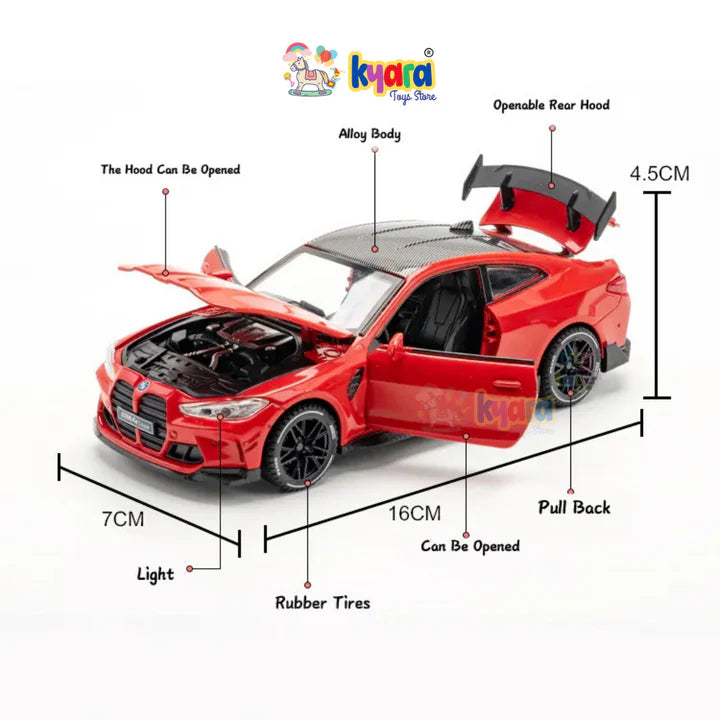 BMW M4 - Diecast Metal Car - Scale 1:32