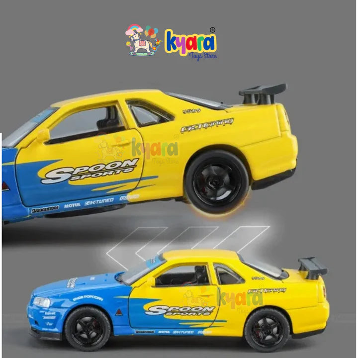 Nissan GTR R34 - Diecast Metal Car - Scale 1:32