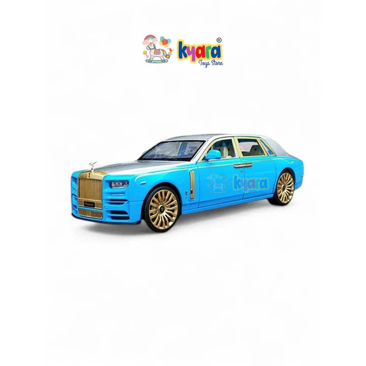 Rolls Royce Phantom Blue Scale - Diecast Metal Car - Scale 1:24