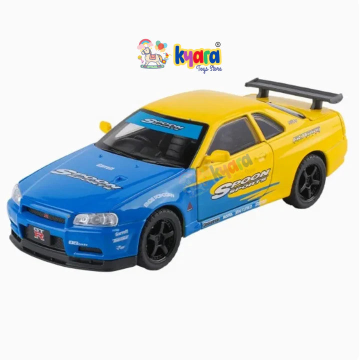 Nissan GTR R34 - Diecast Metal Car - Scale 1:32