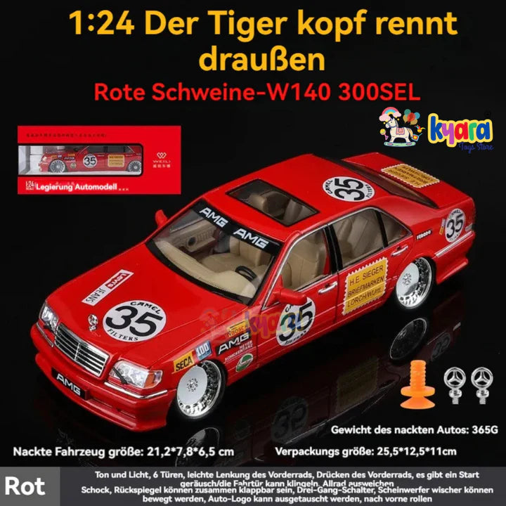 Mercedes Benz W140 300sel - Diecast Metal Car - Scale 1:24