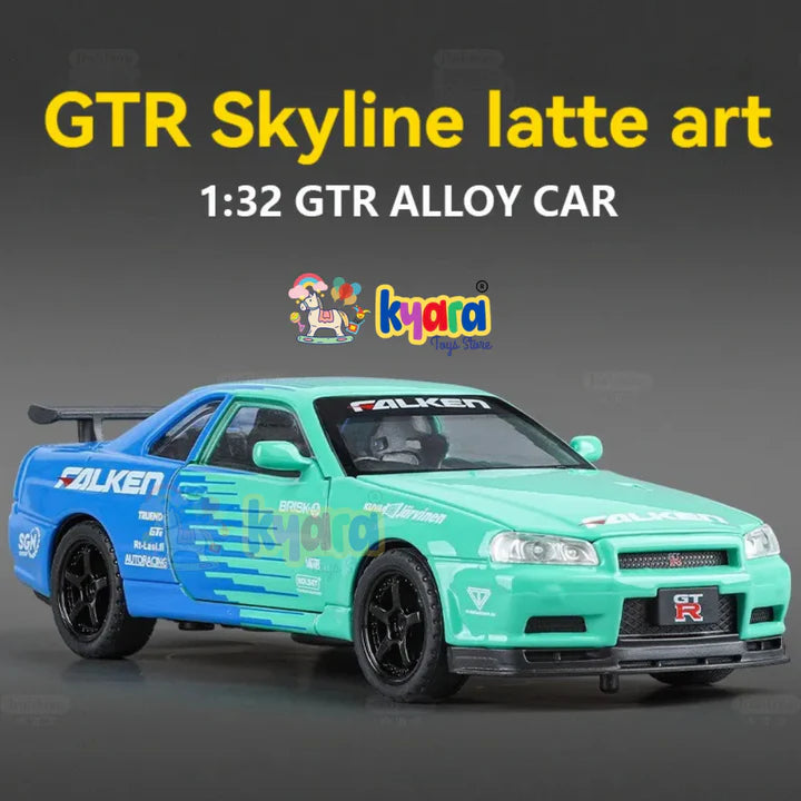 Nissan GTR R34 - Diecast Metal Car - Scale 1:32
