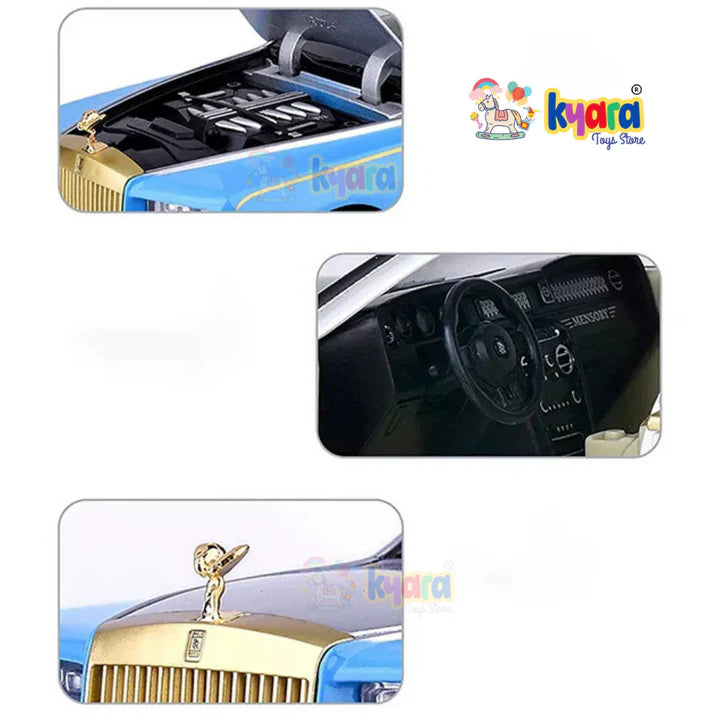 Rolls Royce Phantom Blue Scale - Diecast Metal Car - Scale 1:24
