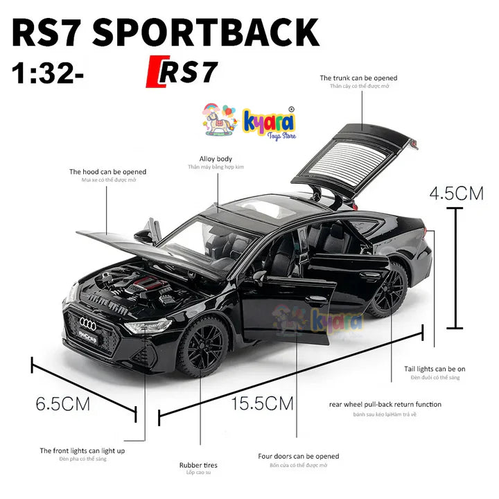 Audi Rs7 - Diecast Metal Car - Scale 1:32