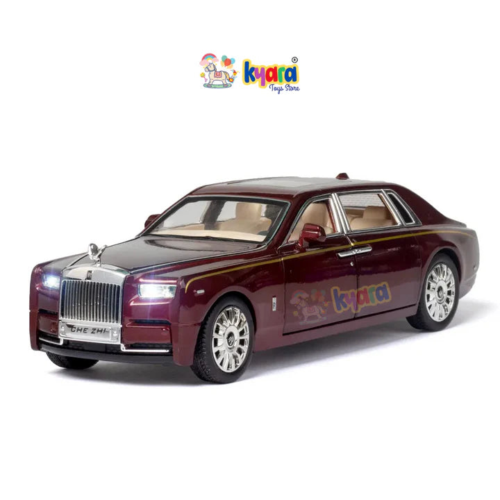 Rolls Royce Phantom Maroon - Diecast Metal Car - Scale 1:24