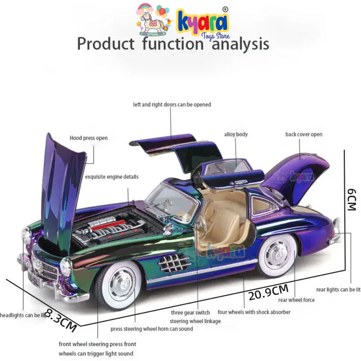 Mercedes-benz 300sl  - Diecast Metal Car - Scale 1:24