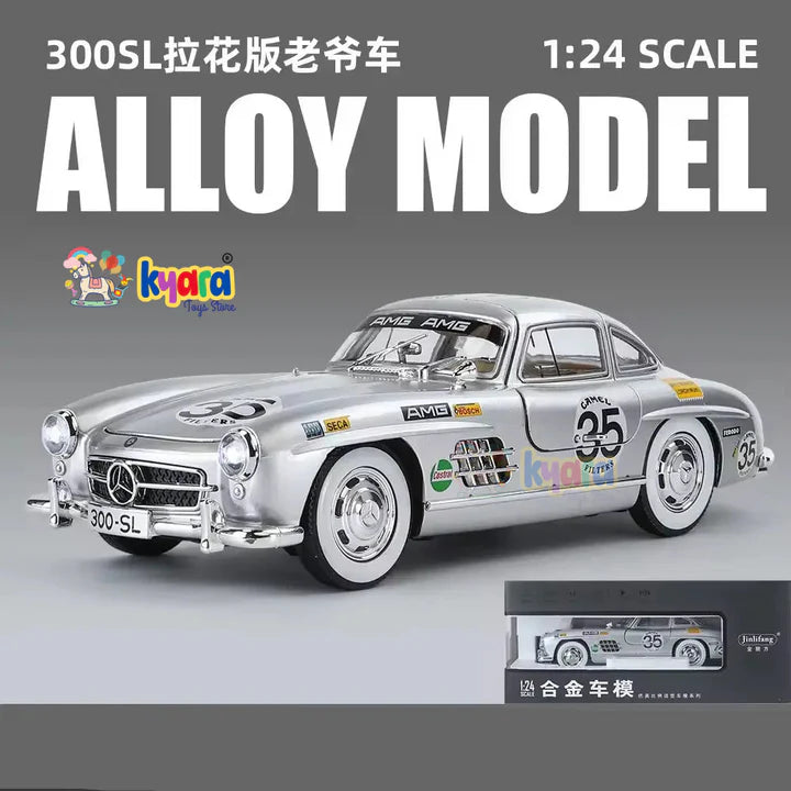 Mercedes Benz 300sl Vintage - Diecast Metal Car - Scale 1:24