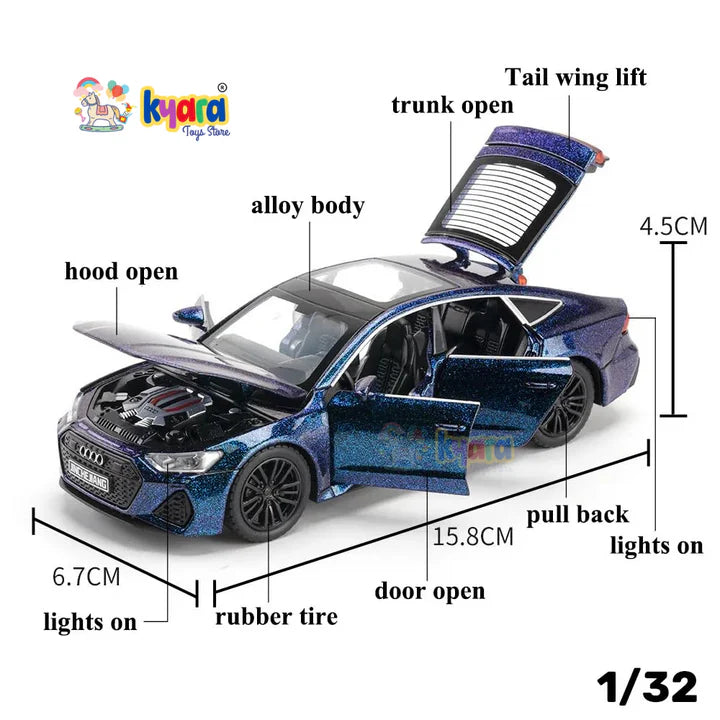 Audi Rs7 - Diecast Metal Car - Scale 1:32
