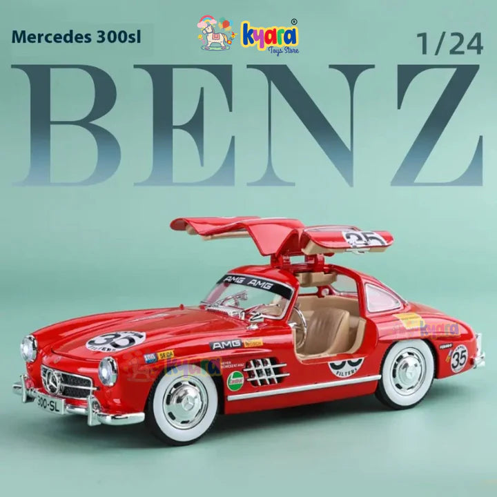 Mercedes Benz 300sl Vintage - Diecast Metal Car - Scale 1:24