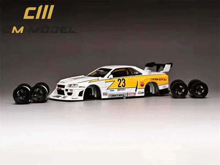 Lbwk Nissan E-r34 Super Silhouette Skyline Gtr - Diecast Metal Car - Scale 1:24