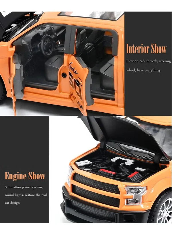 Raptor F-150 Pick Up - Diecast Metal Car - Scale 1:24