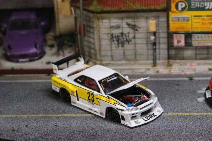Lbwk Nissan E-r34 Super Silhouette Skyline Gtr - Diecast Metal Car - Scale 1:24