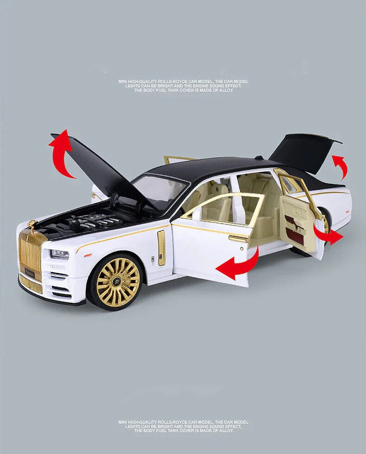 Rolls Royce Phantom Lux Gold - Diecast Metal Car - Scale 1:24