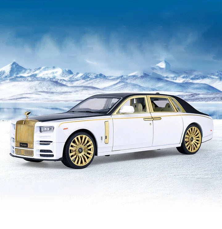 Rolls Royce Phantom Lux Gold - Diecast Metal Car - Scale 1:24