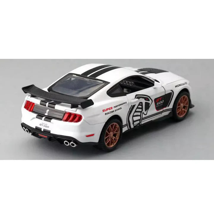 Mustang Gt500 Orange Scale  Model  - Diecast Metal Car - Scale 1:32
